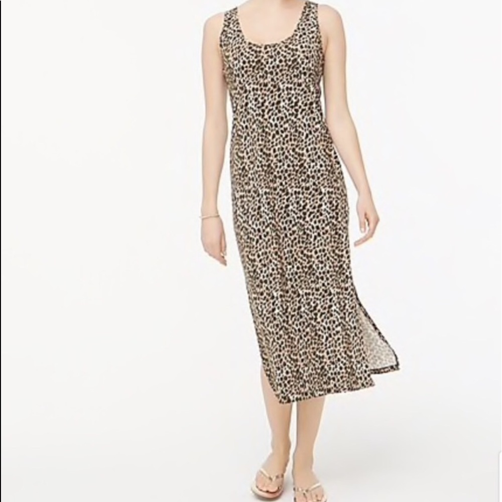 J. CREW ANIMAL PRINT SLEEVELESS KNIT DRESS
